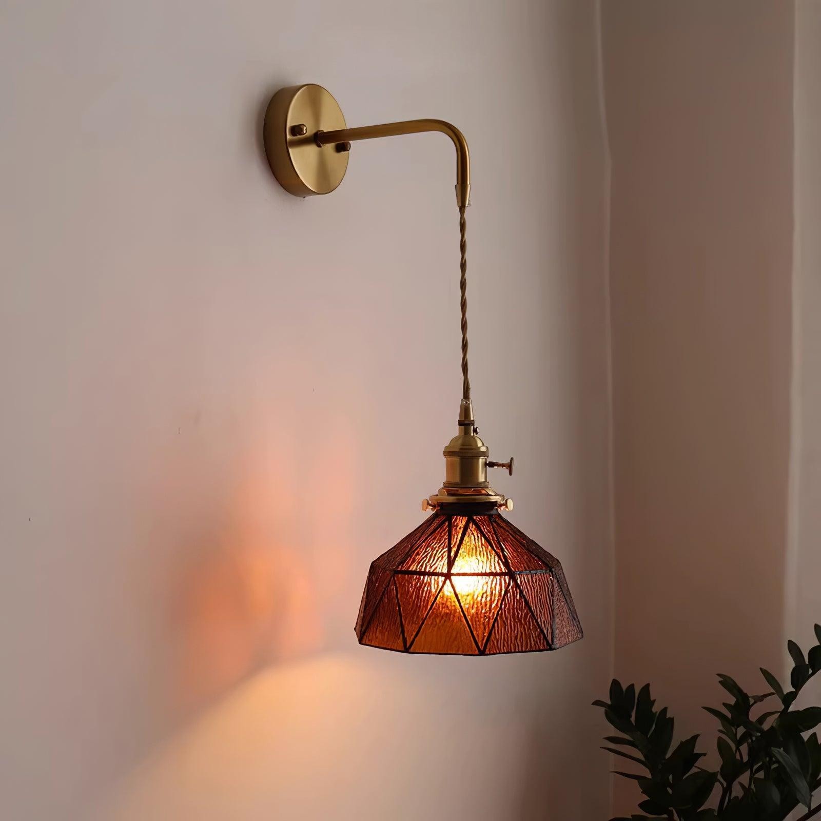 Retro pastorale glazen wandlamp HL781