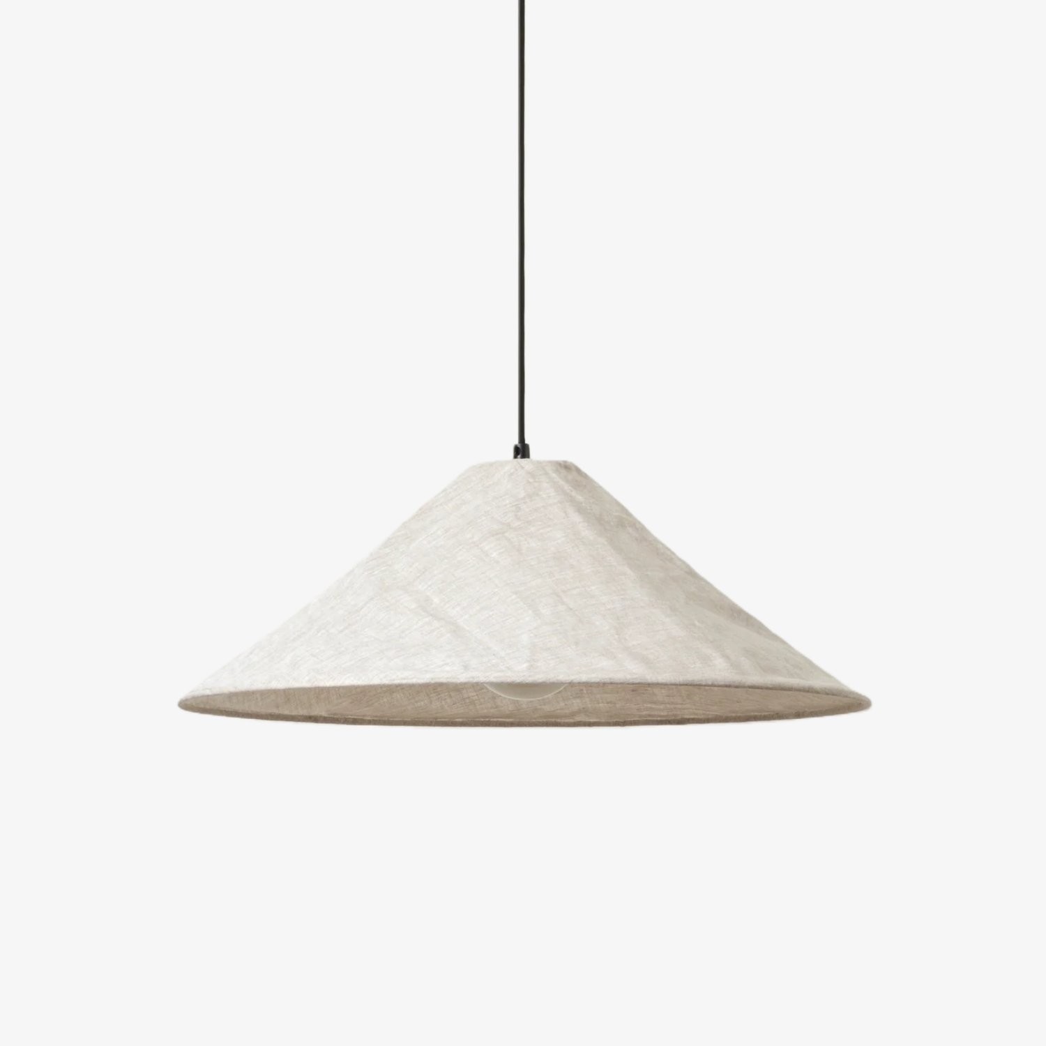 Zalen Hanglamp van geplooid linnen met textuur - Neutrale stoffen hanglamp voor slaapkamer en woonkamer HL1913