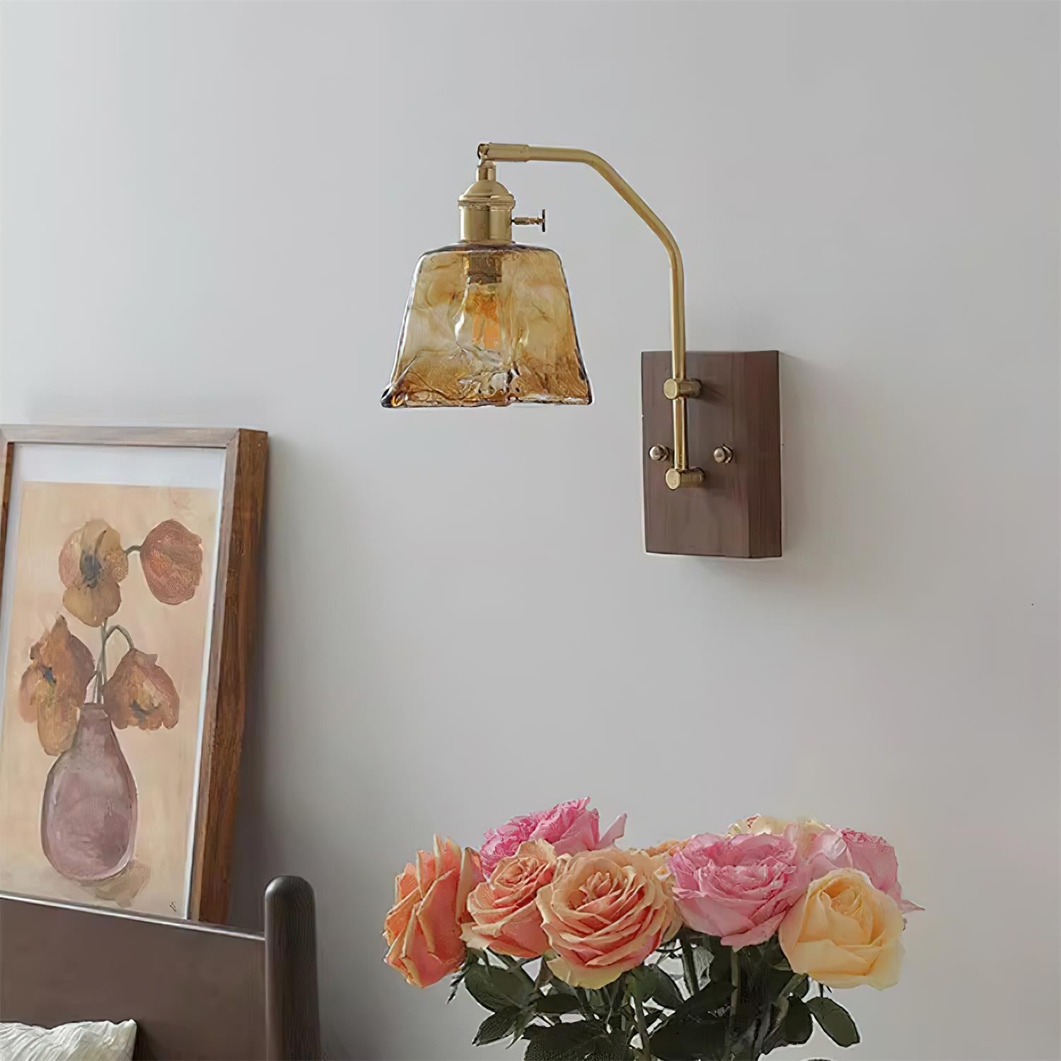 Vintage Morning Glory-vormige wandlamp HL842