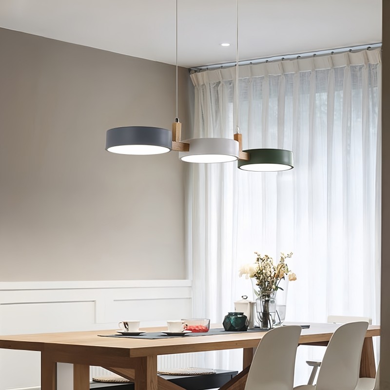 Nordic Modern Eenvoudige Macaron 3 Kops Hanglamp HL683