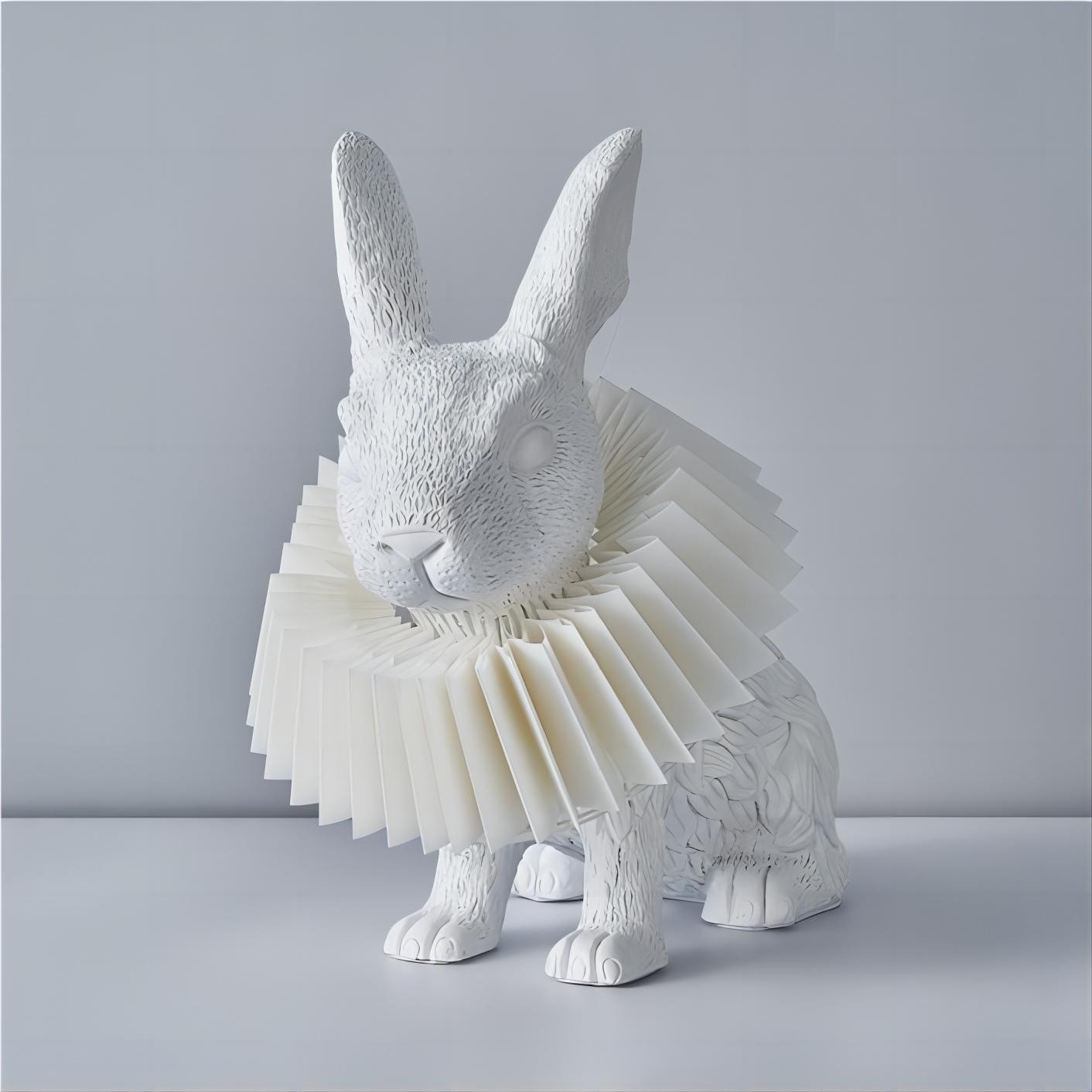 Moderne Witte Konijn Creatieve Hars Tafellamp