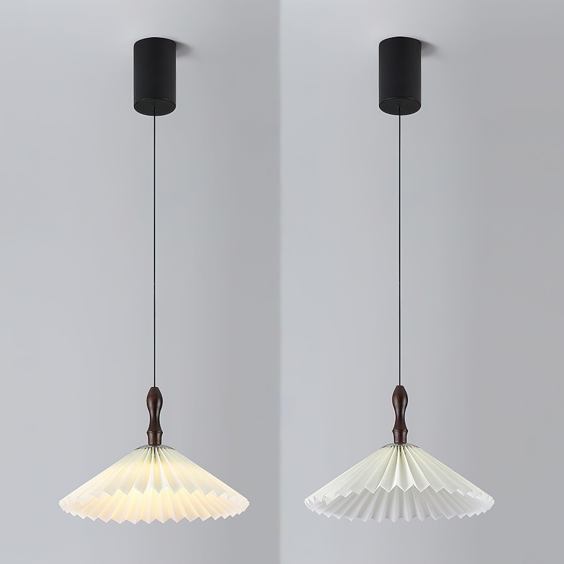 Eenvoudige witte papieren bloemenhanglamp HL431