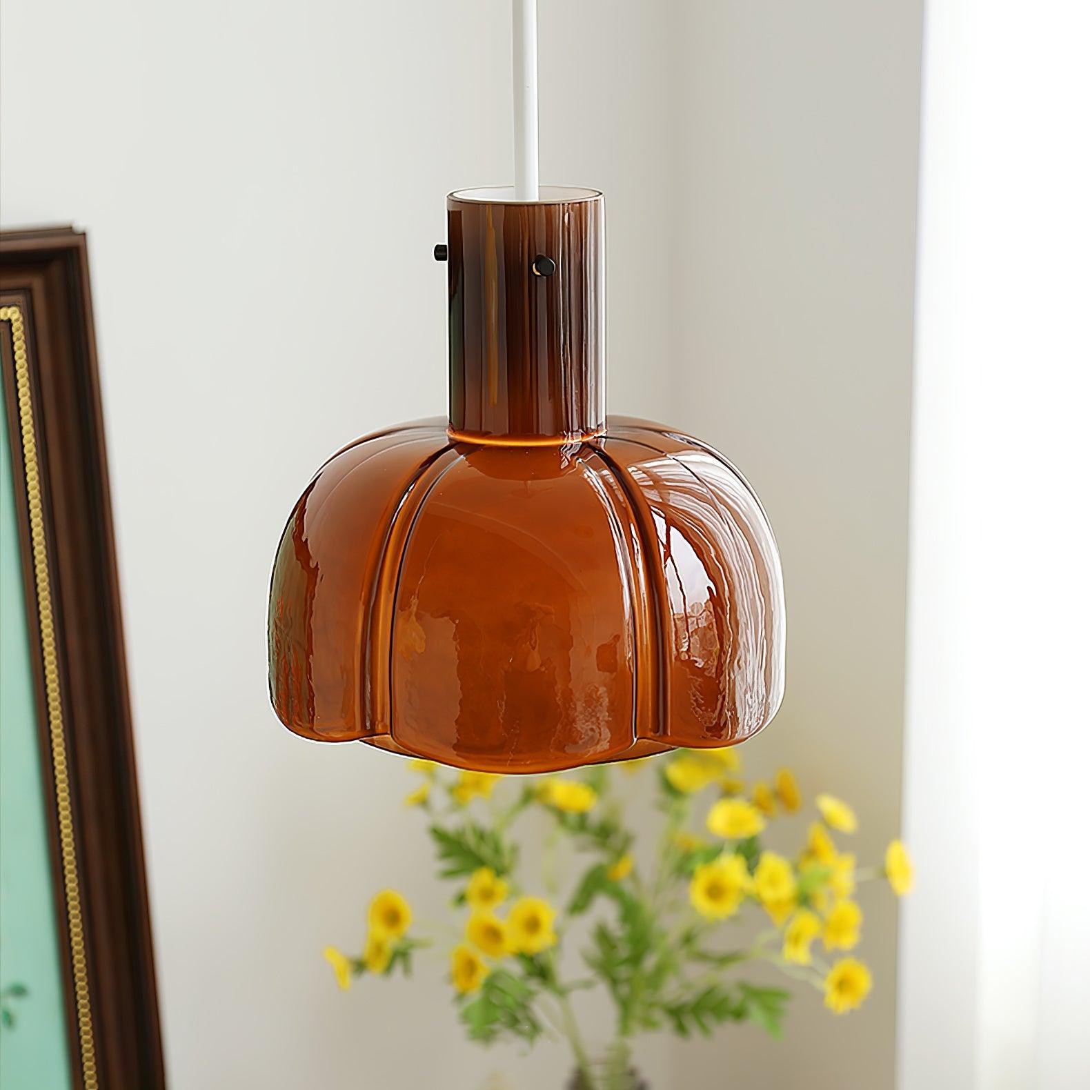 Middeleeuwse stijl glazen knop hanglamp HL619