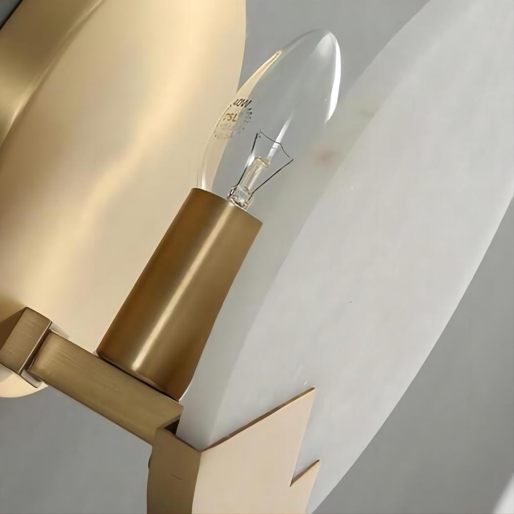 Zuiver Koper Marmeren Maan Wandlamp HL57