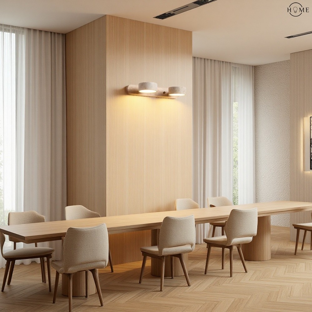 Travertijn Houten Wandlamp - Draaibare LED-Badkamerverlichting HL1052