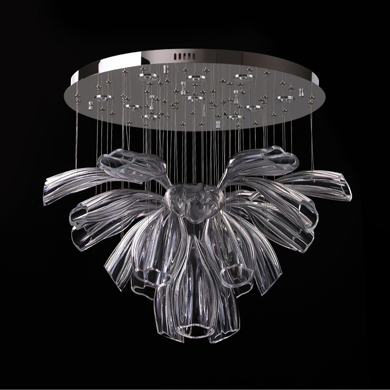 Glazen Lotus Kroonluchter HL1143