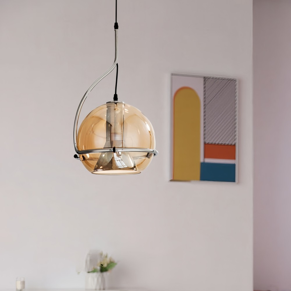 Industriële metalen hanglamp - glazen bolontwerp voor slaapkamer HL1318