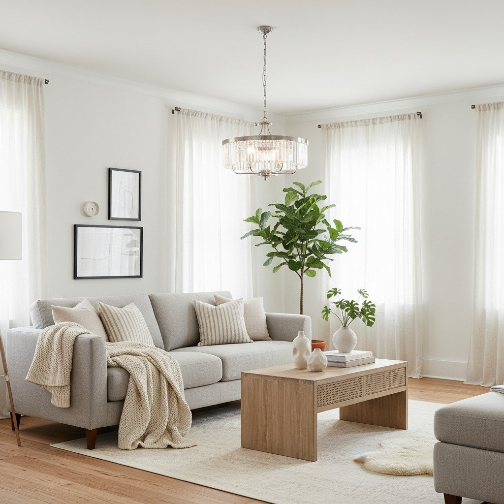 Beveline ronde hanglamp met 6 lichtpunten - geslepen glazen kappen, elegant metalen frame voor eetkamer, keukeneiland HL2066
