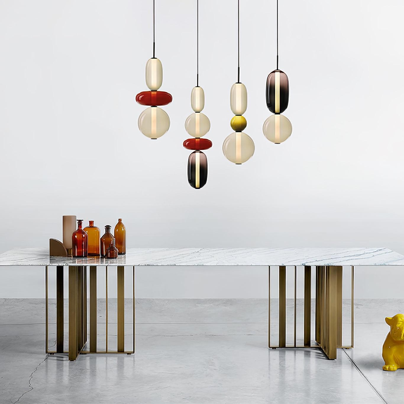 Noordse Hanglamp Van Gebrandschilderd Glas HL299