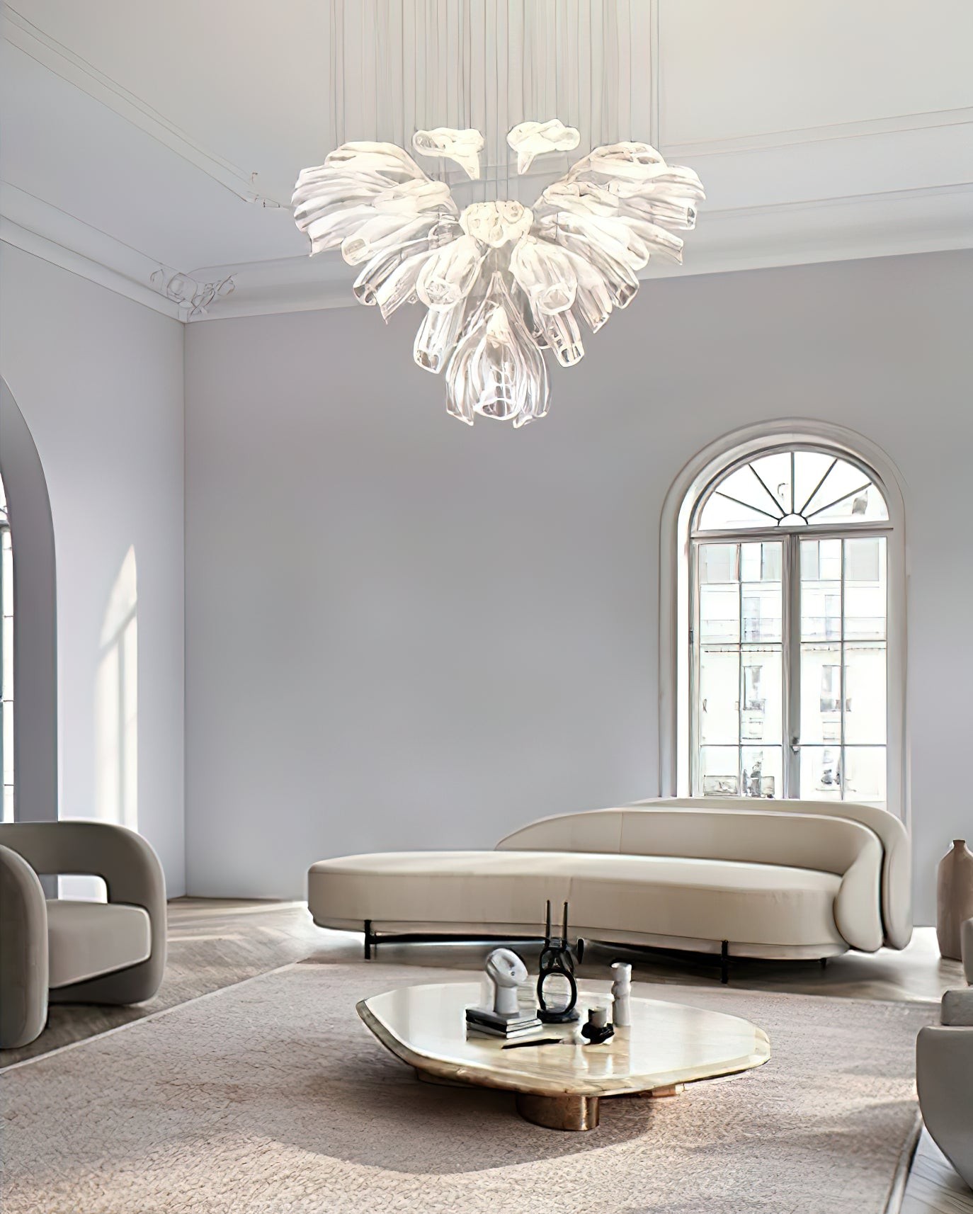 Glazen Lotus Kroonluchter HL1143