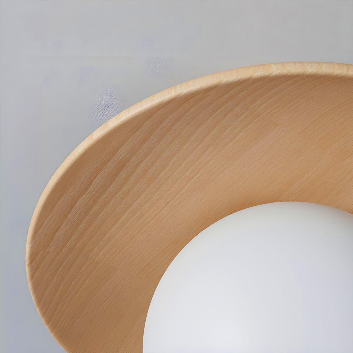 Rustieke Plafon houten glazen plafondlamp HL93