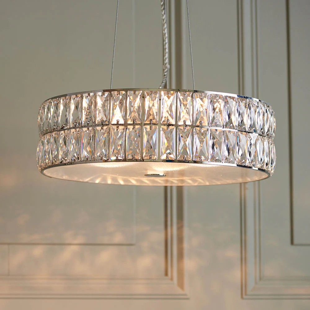 Geometrische kristallen hanglamp in Glomara-stijl - Glamoureus middelpunt voor de eetkamer HL2163
