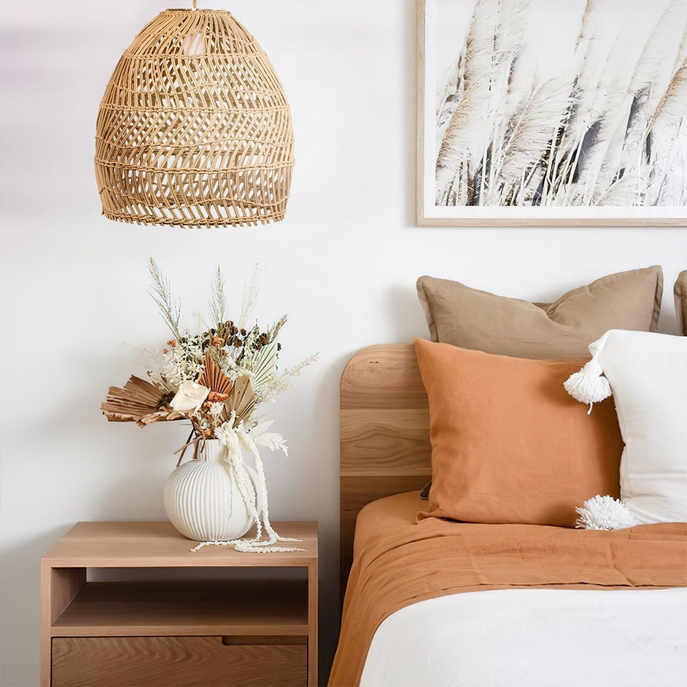 Rustieke Rieten Mand Rotan Kooi Hanglamp HL161