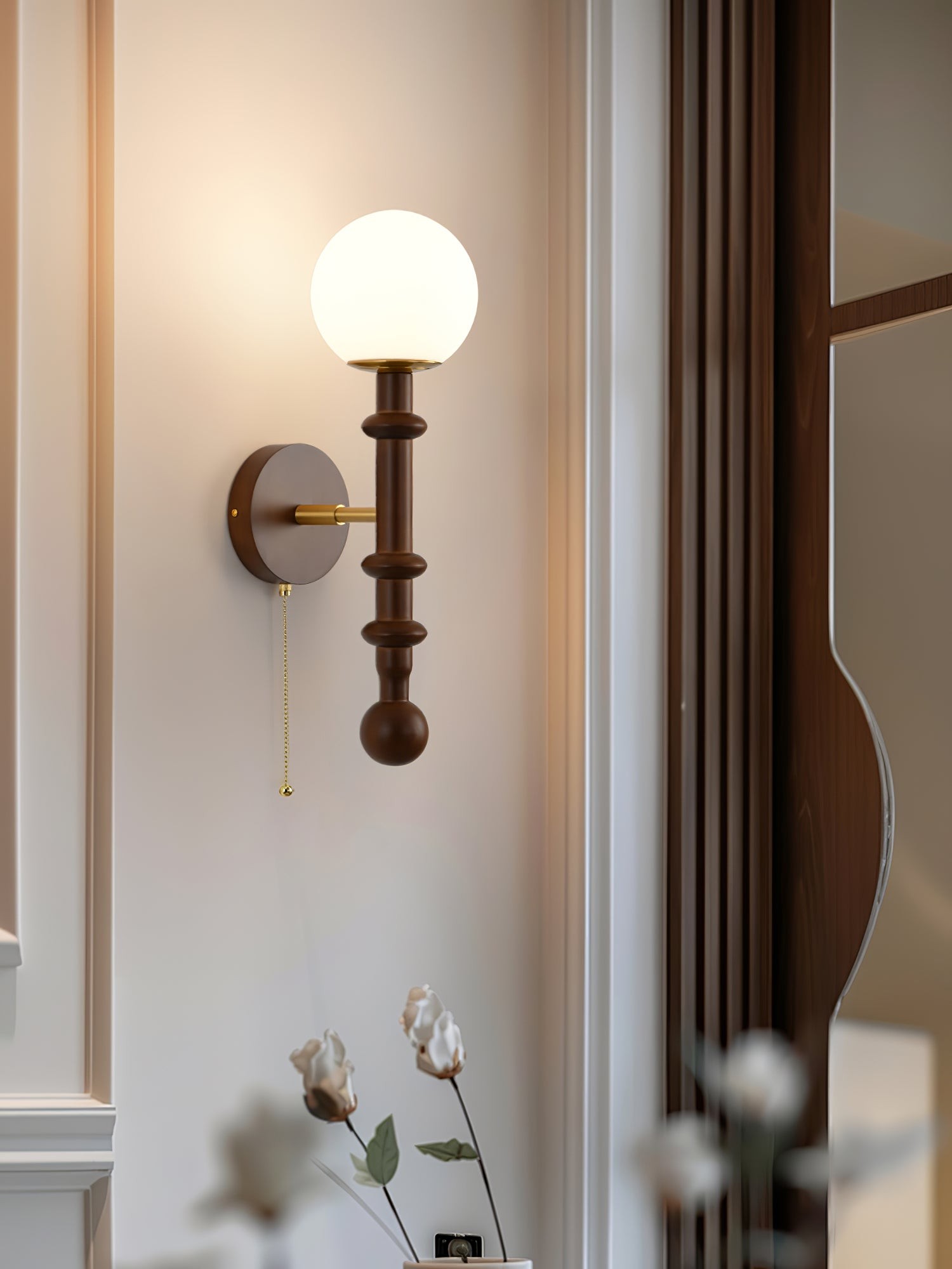 Retro Massief Houten Serie Wandlamp HL769
