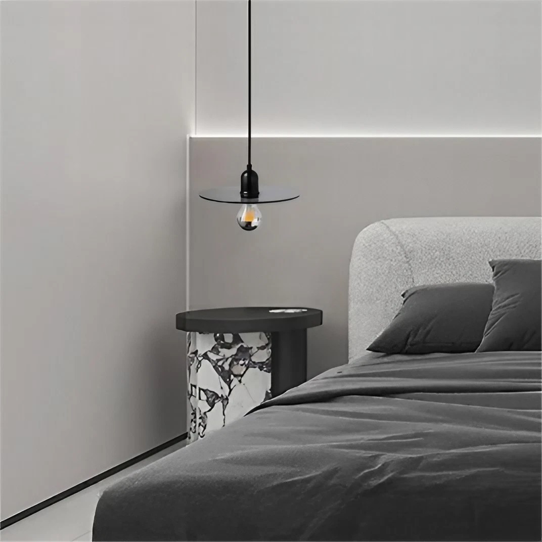 Moderne Rookgrijze Hat Glas Hanglamp HL18