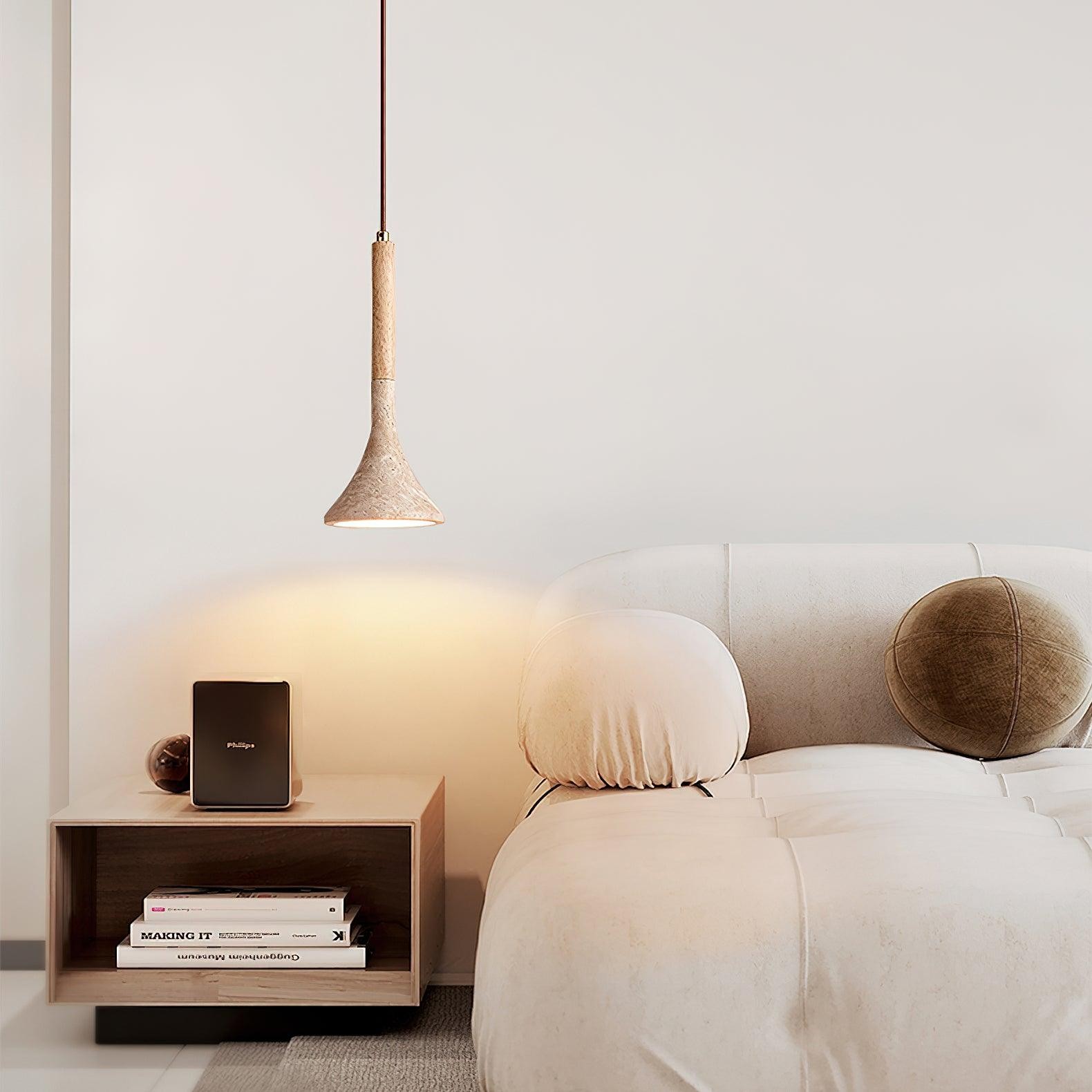 Alphomo Japandi travertijn hanglamp HL3443