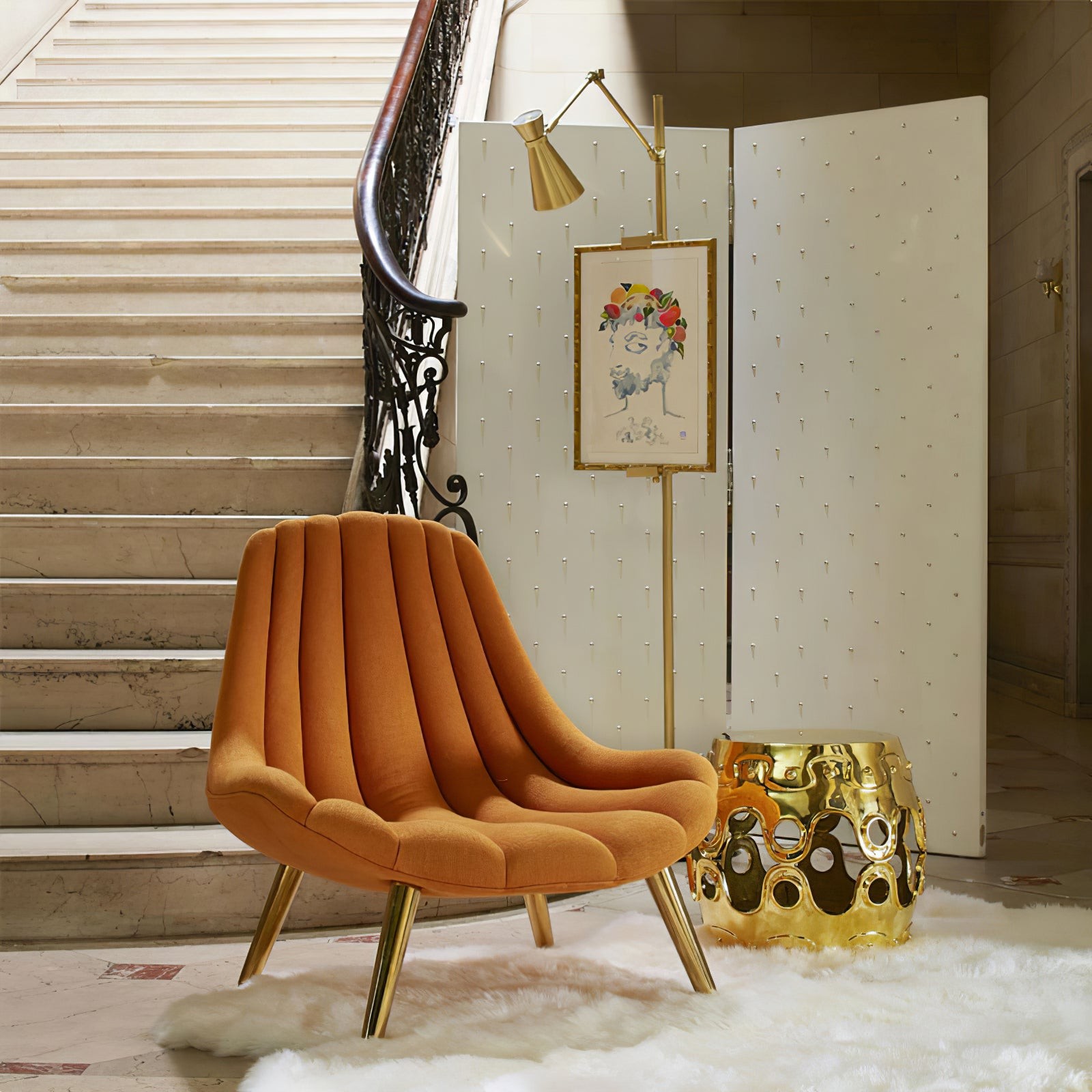 Met frameondersteuning staande lamp HL1201