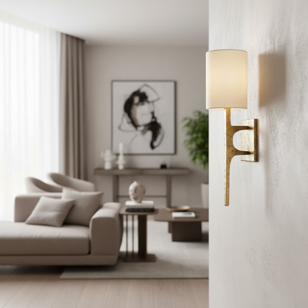 Texturoc Lineaire Wandlamp - Moderne Gehamerde Wandlamp HL1815