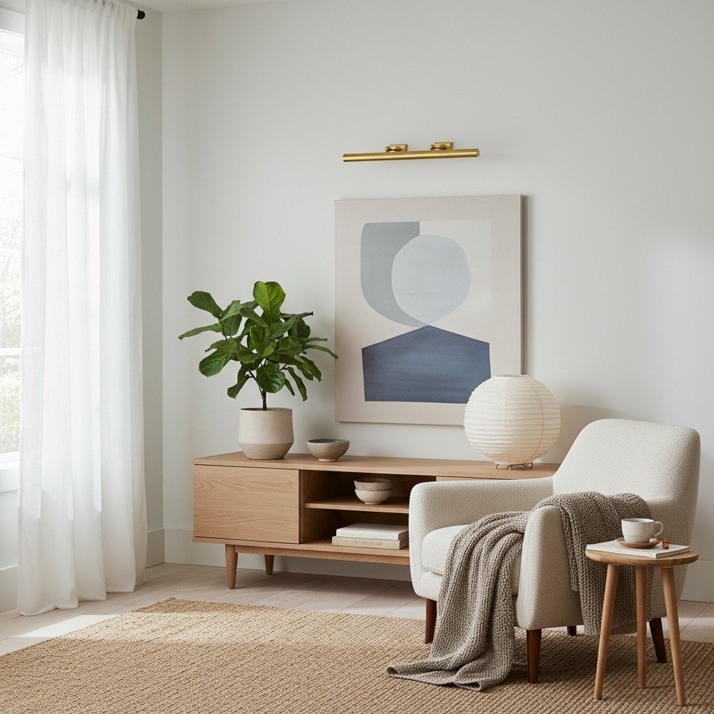 Libris Schilderijlamp - Slanke wandlamp met kunstzinnig design HL2371