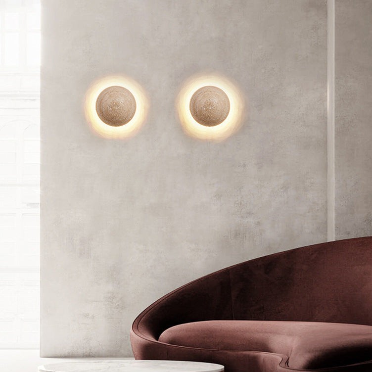 Amber Loft Travertin Ronde Wandlamp HL3438