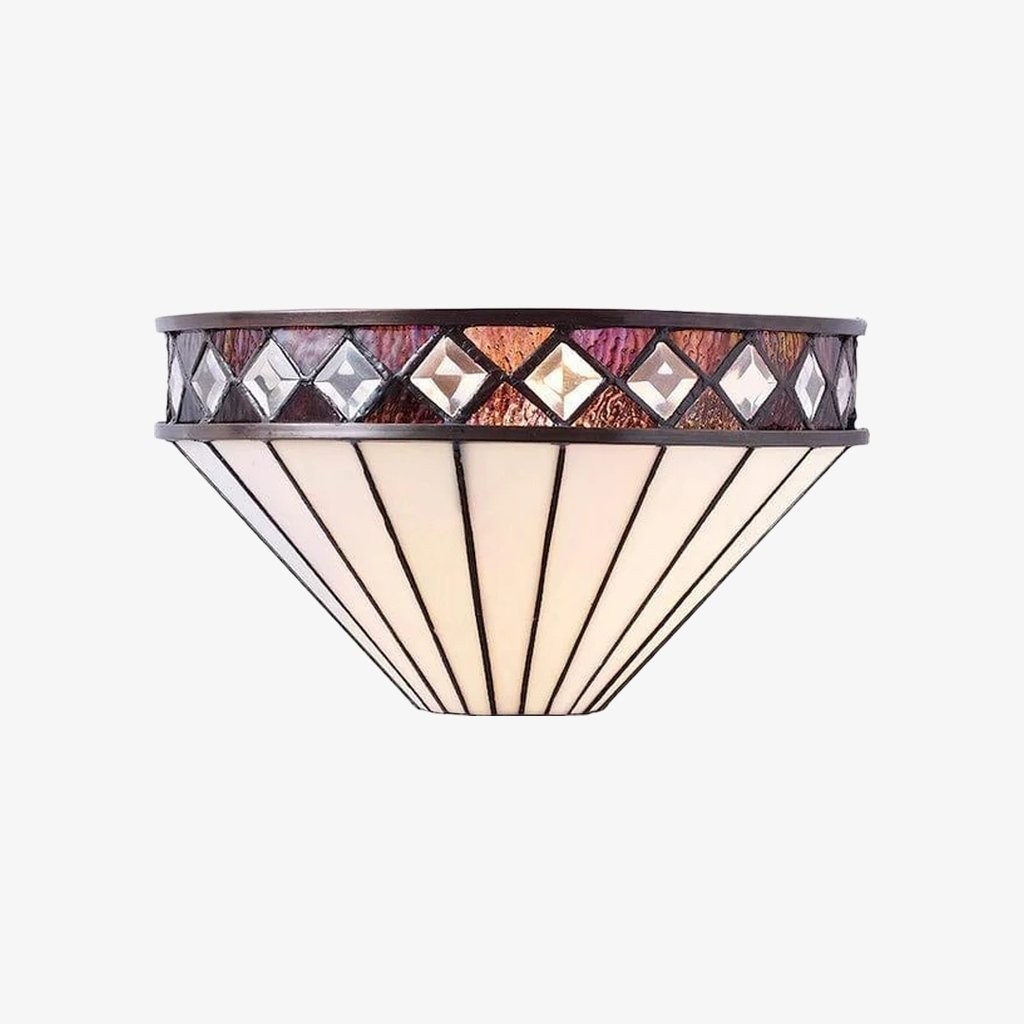 TiffStar wandlamp - Vintage glas-in-lood voor gangen en slaapkamers HL2026