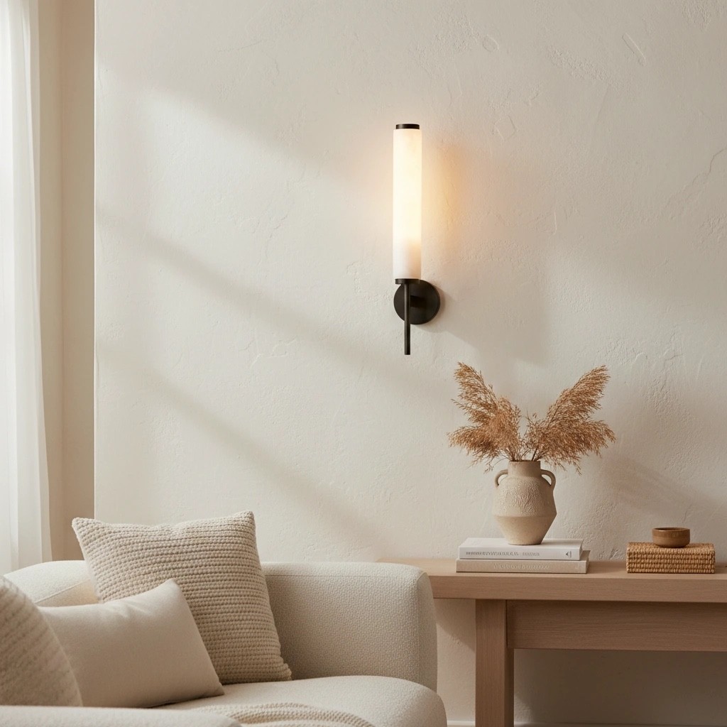 Solaryx Moderne Alabaster Wandlamp - Sculpturale Woonkamerlamp HL2475
