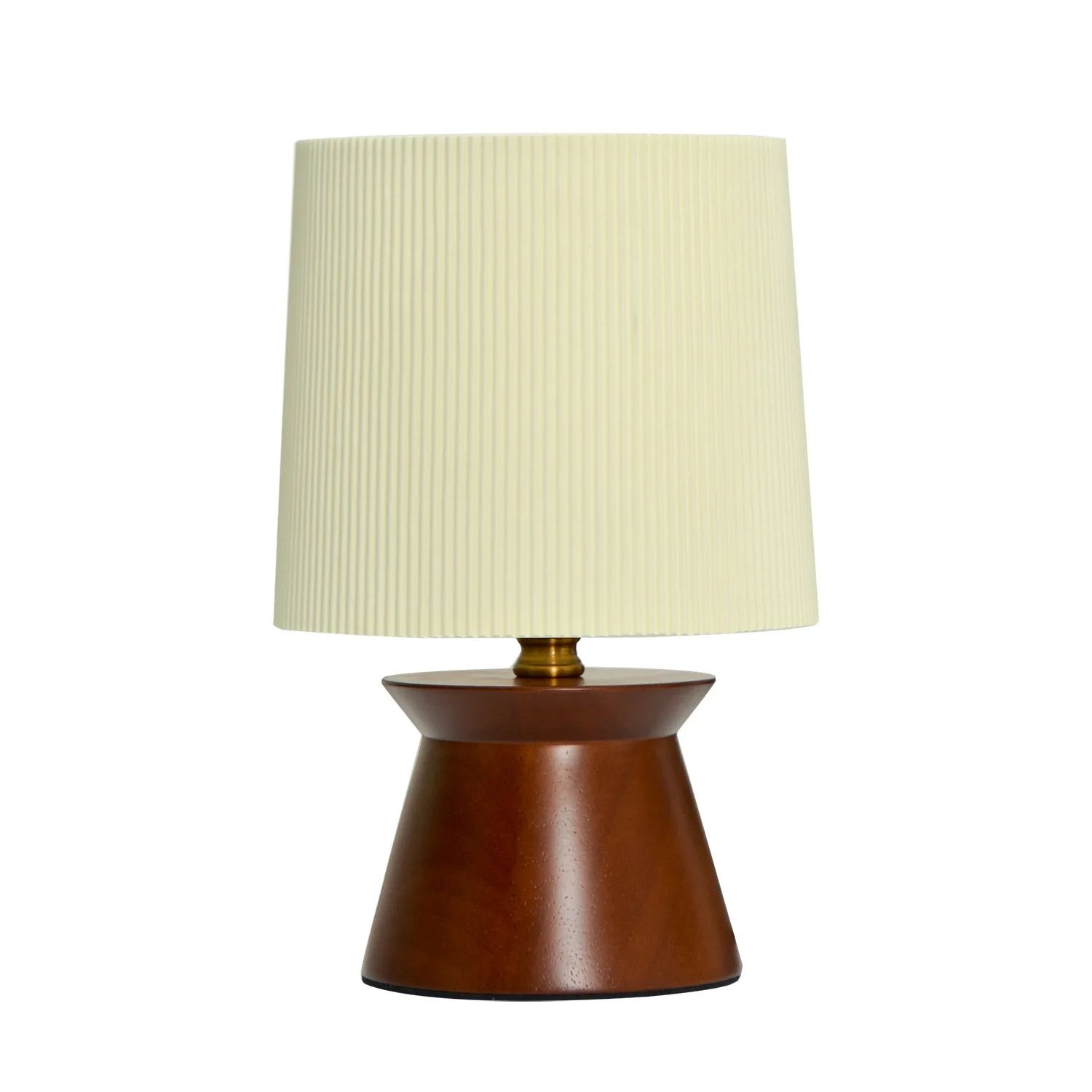 Retro massief houten gestreepte tafellamp HL1248