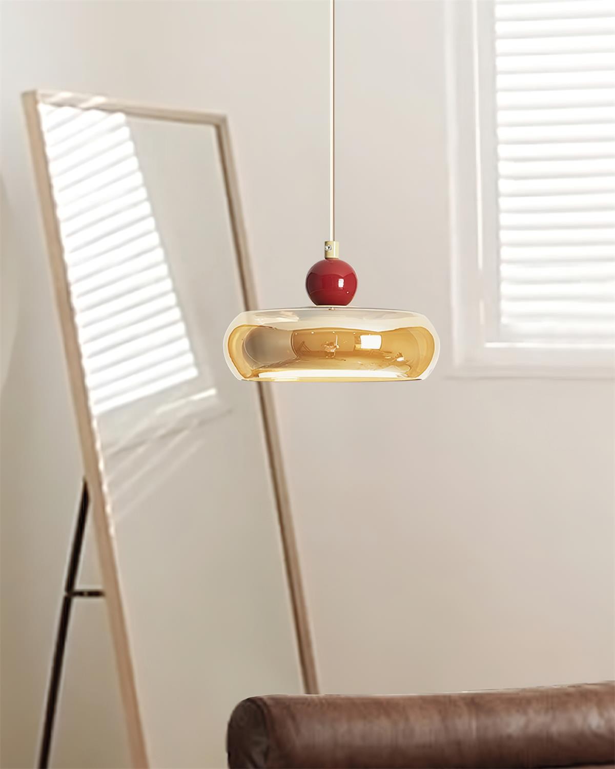 Hanglamp van kersenglas HL762