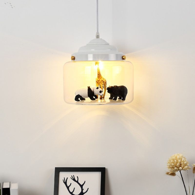 Glazen Kap Little Zoo Hanglamp Voor Kinderkamer HL30