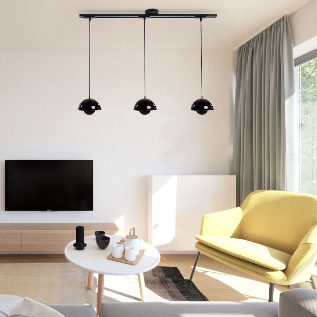 Zwenkarm enkel ophangsysteem voor een hanglamp HL202