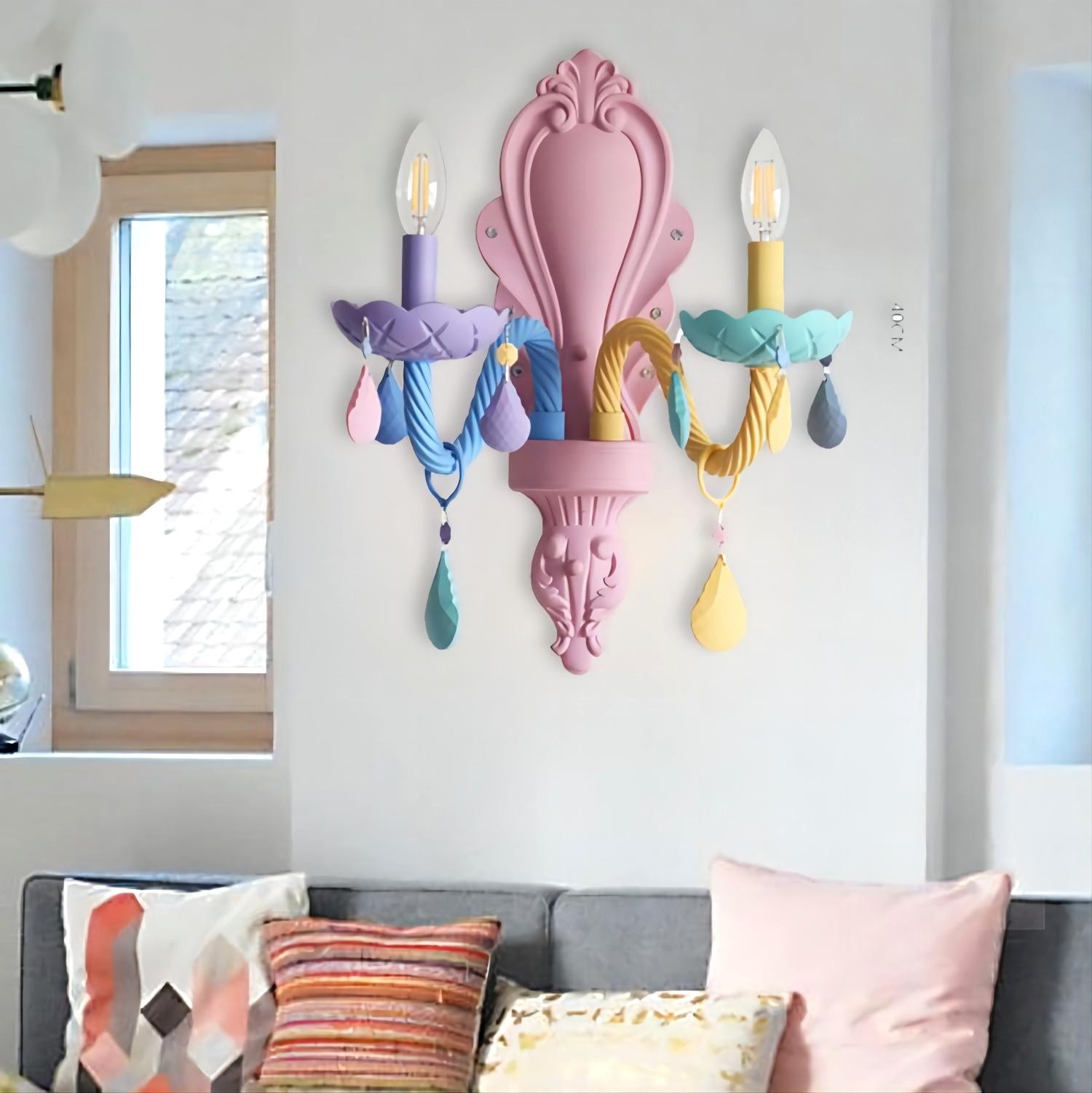 Kinderkamer Macaron Wandlamp