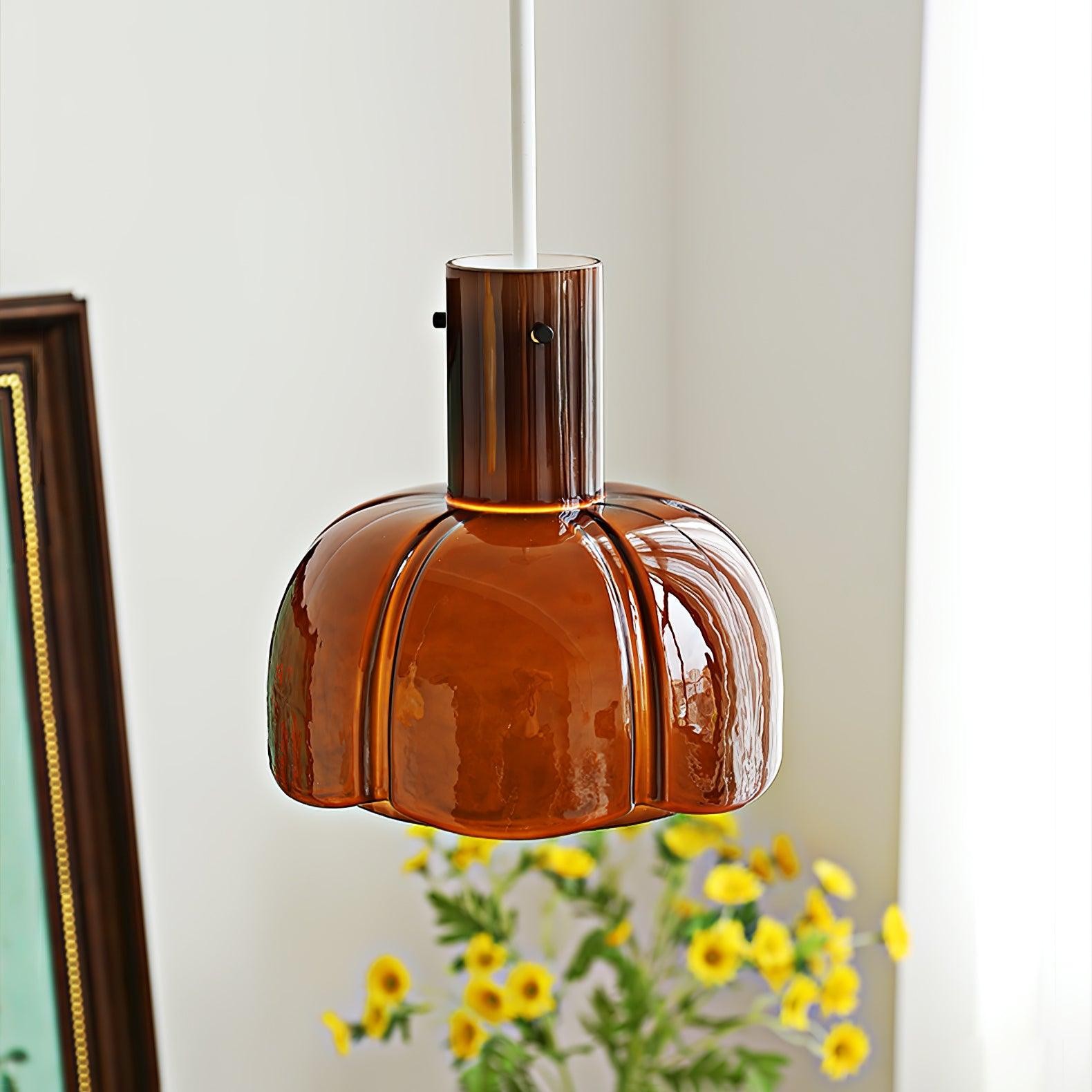 Middeleeuwse stijl glazen knop hanglamp HL619
