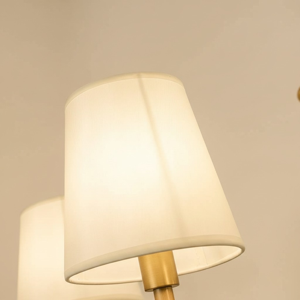 Altoris Serie Kroonluchter met Stoffen Lampenkappen - Messing Keramische Kroonluchter voor Woonkamer HL2479