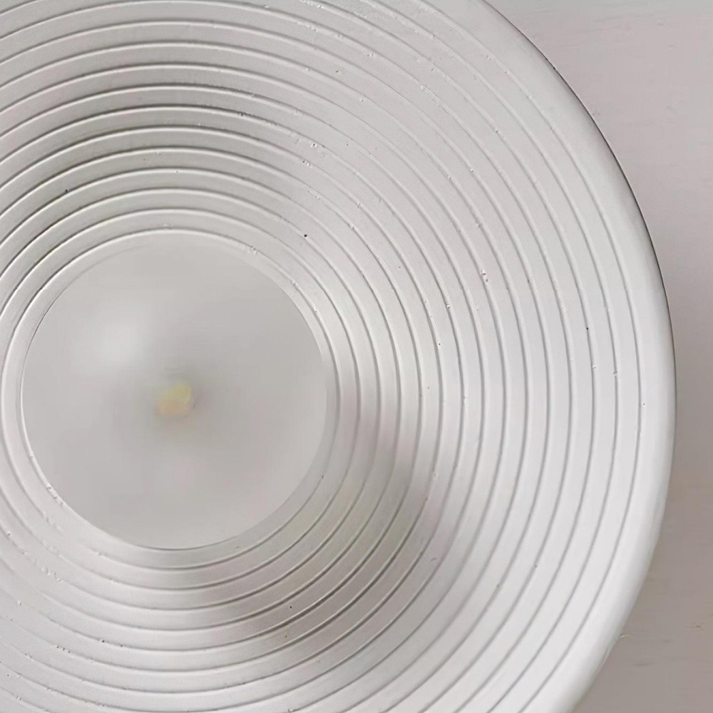 Ovalune plafondlamp met organische textuur, sculpturaal ontwerp, vlakke montage - moderne stijl voor de woonkamer HL2323