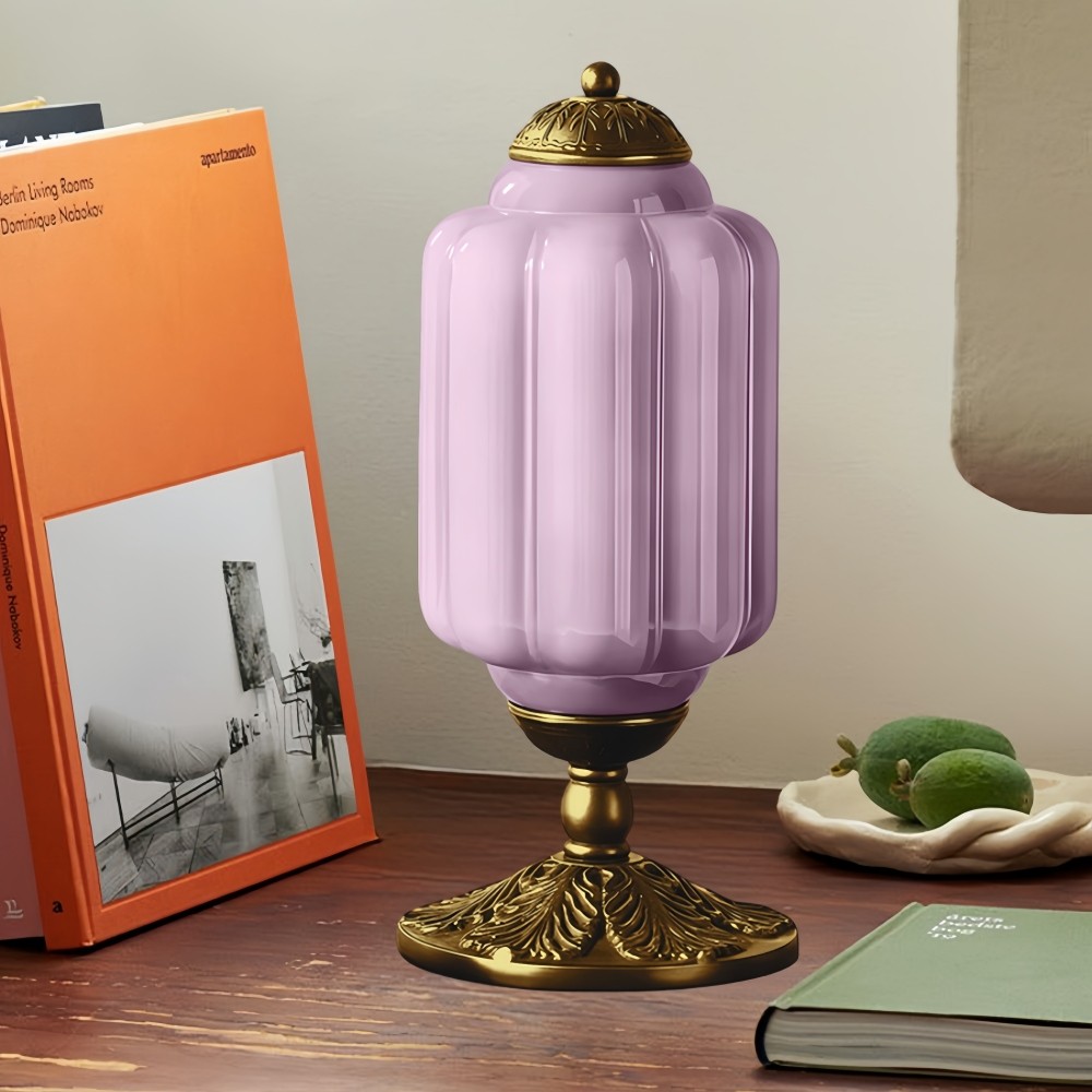 Eloise Vintage Glazen Pompoen Tafellamp HL931