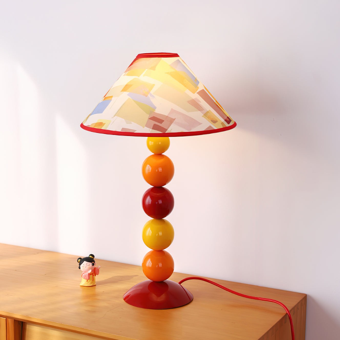 Retro kleurrijke stapelbare bal tafellamp HL724