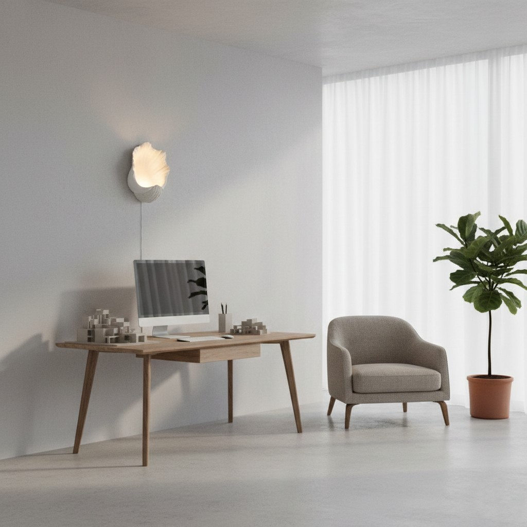 Selka Scallop Nordic Resin Wandlamp HL3521