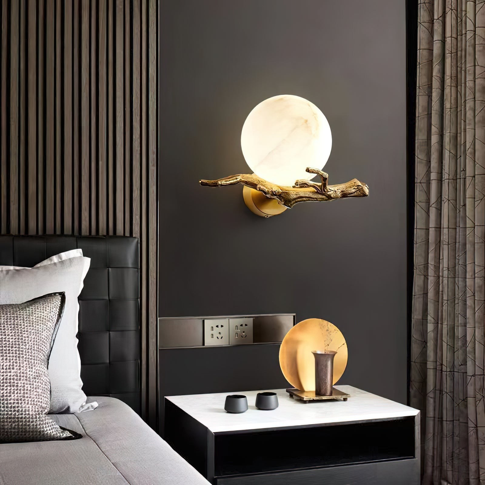 Retro Twigs Alabaster wandlamp HL2988