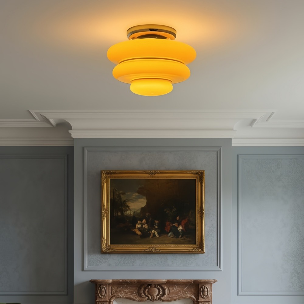 Cirren gelaagde plafondlamp – artistieke ronde plafondarmatuur voor de eetkamer HL2348
