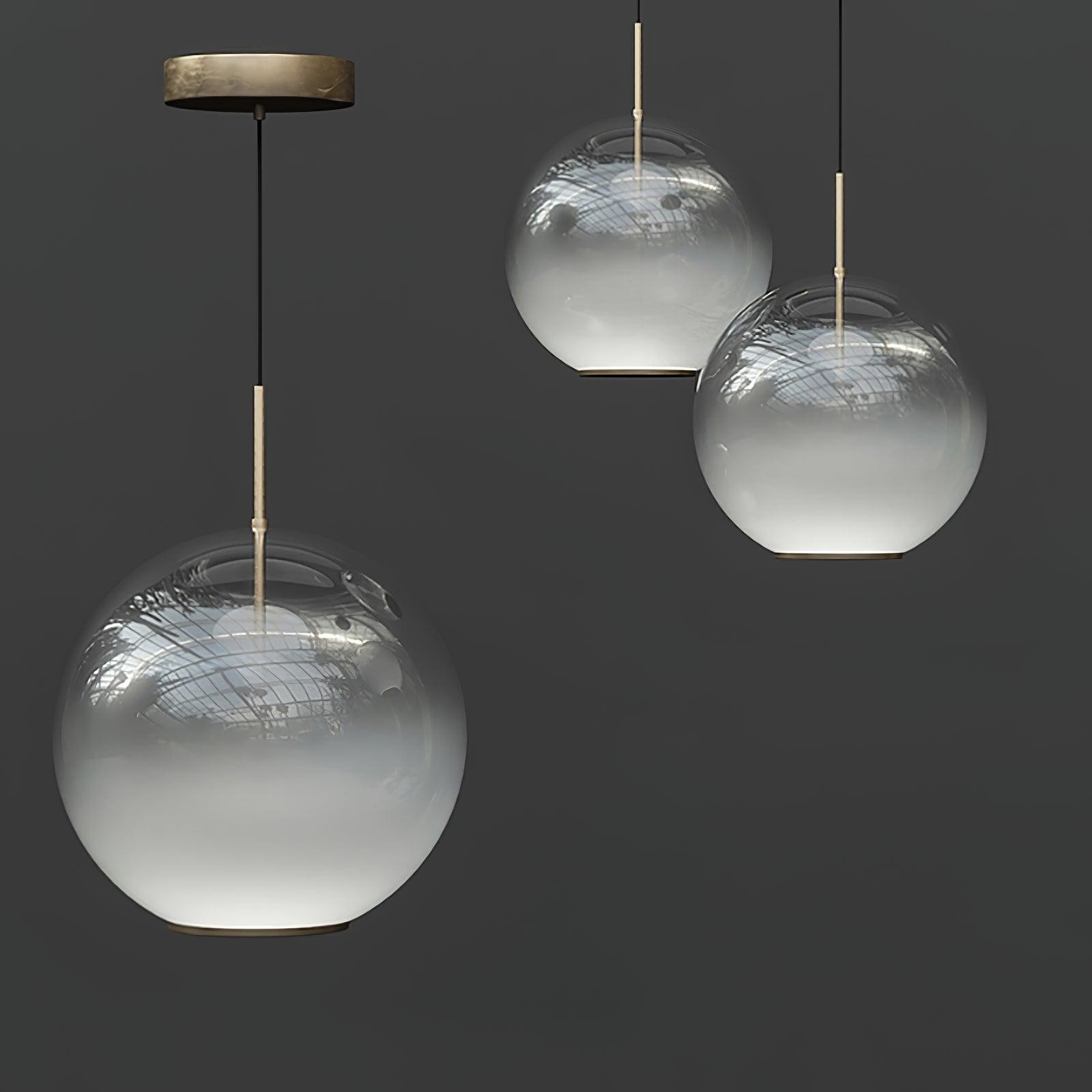 Eenvoudige bolvormige druppelvormige glazen hanglamp HL888