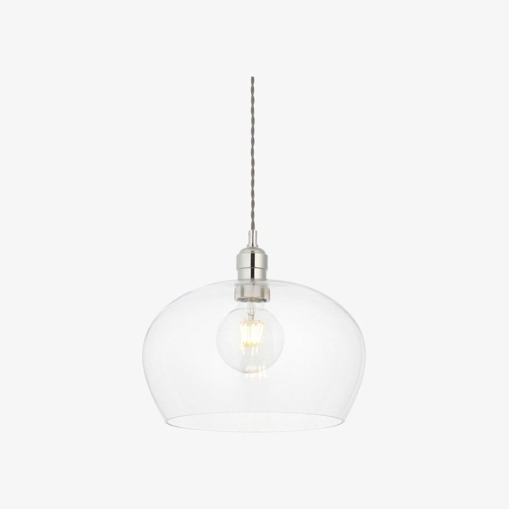 Clarione in hoogte verstelbare glazen hanglamp - Klassieke Art Deco lamp HL2231
