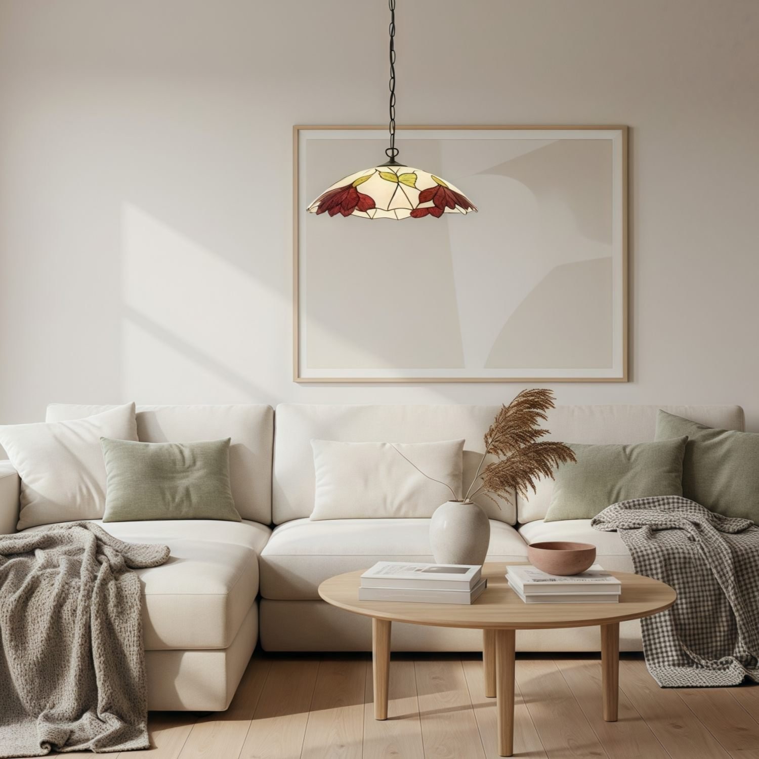 TF Botanica Floral Glazen Hanglamp - Vintage Hanglamp voor Open Ruimtes HL2188