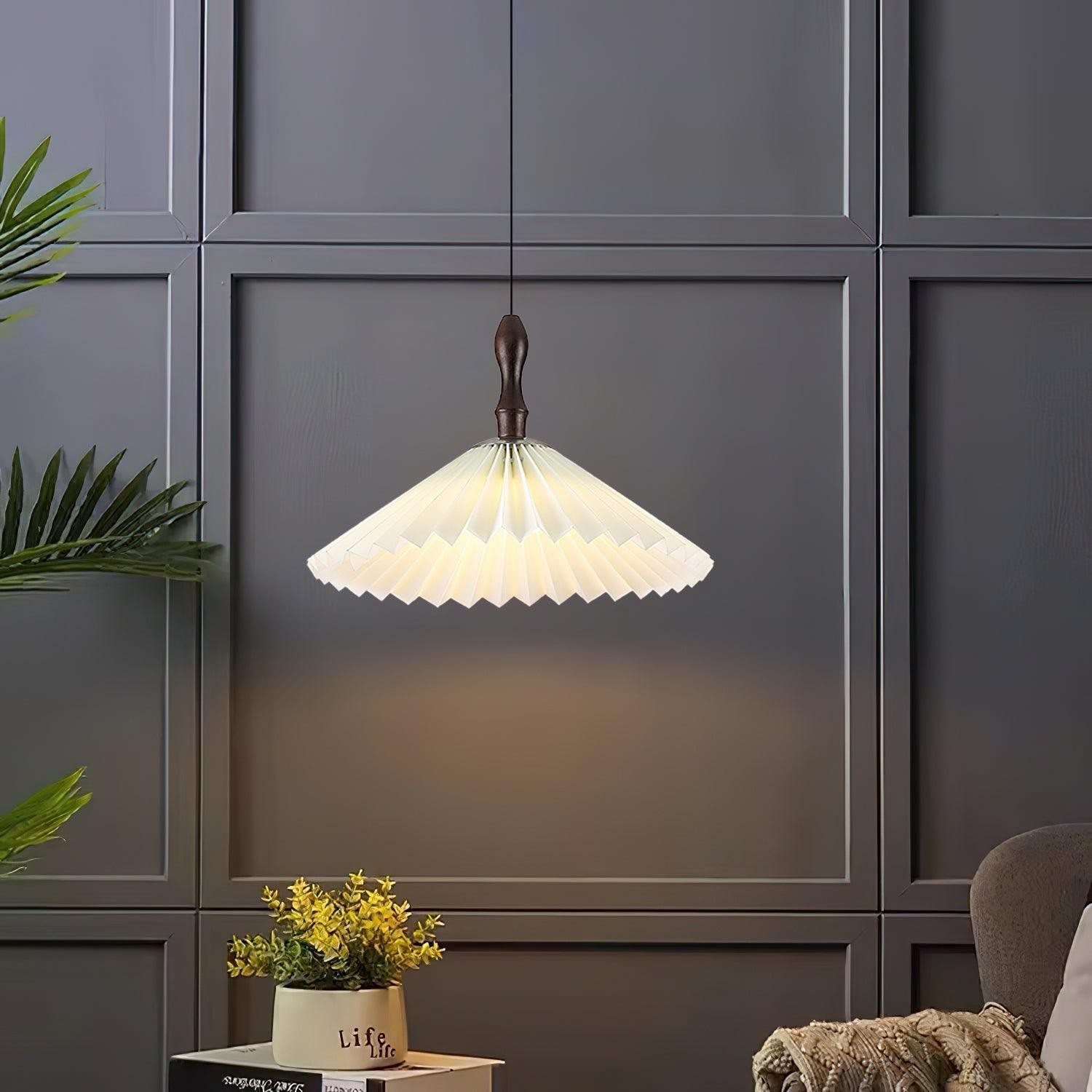 Eenvoudige witte papieren bloemenhanglamp HL431