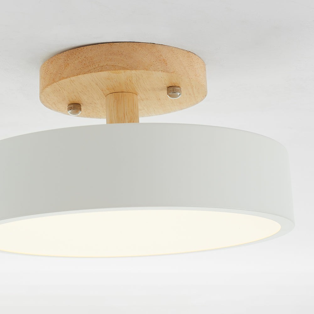 Scandinavische Macaroon Houten Ronde Plafondlamp HL152