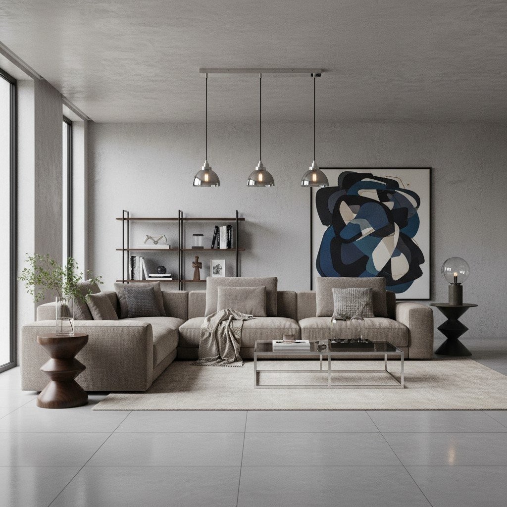 Shimmera 3-lichts lineaire hanglamp - Spiegelglazen kappen met moderne nikkelafwerking voor eetkamers HL2074