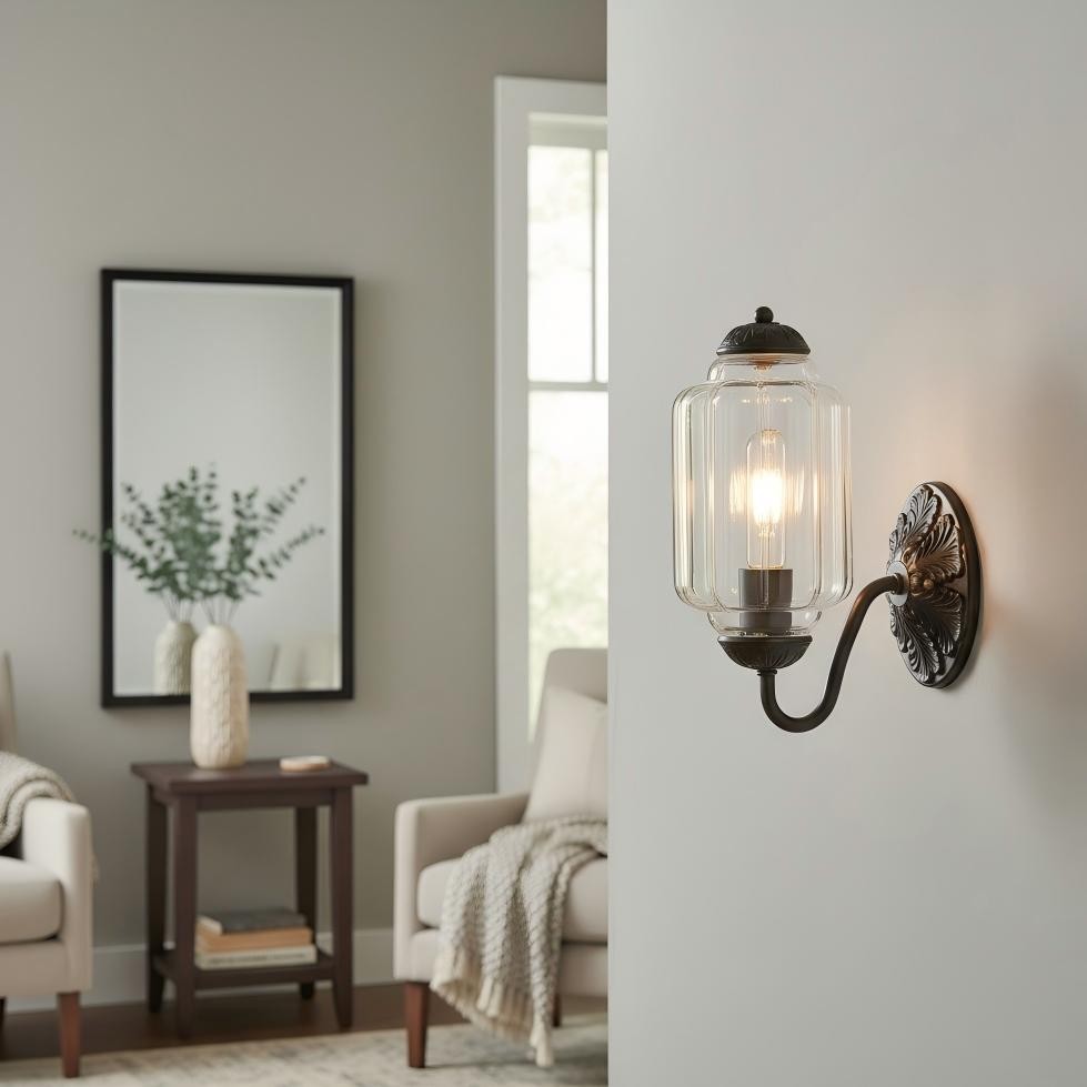 Vintage Melkglas Eloise Kandelaar Wandlamp HL844