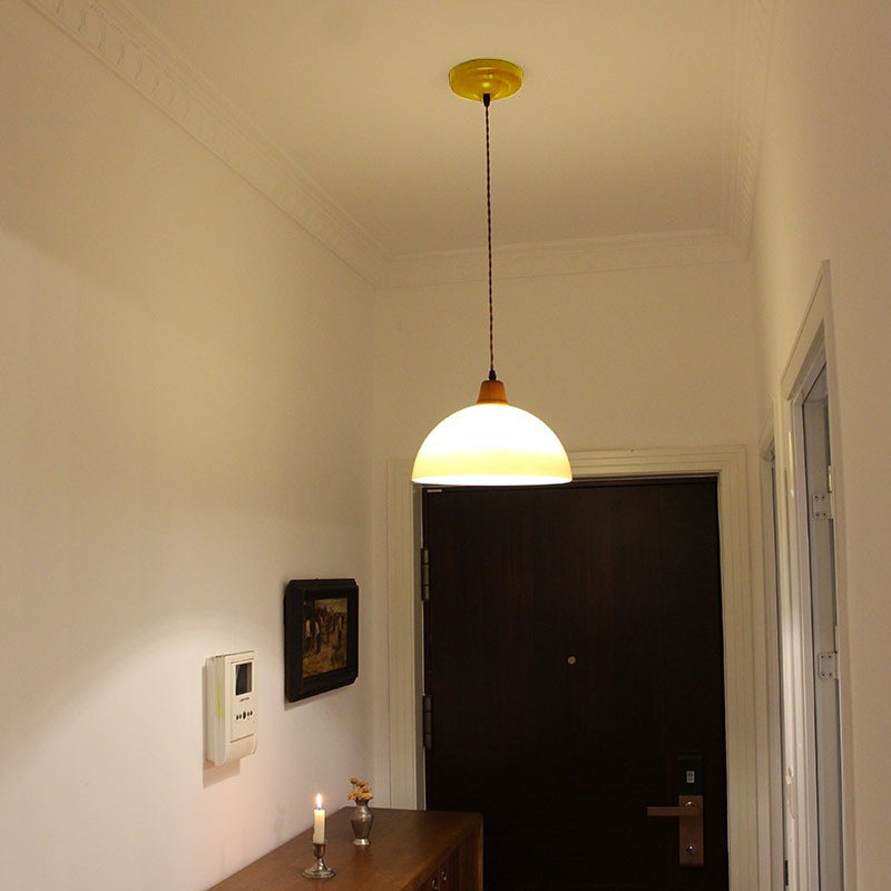 Vintage Komvormige Glazen Bauhaus Hanglamp Voor Eetkamer HL14