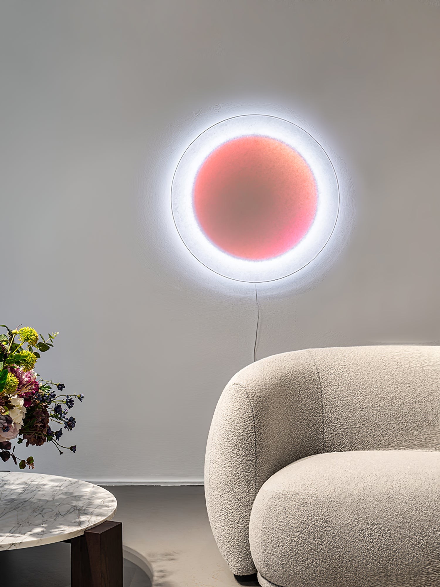 Moderne eenvoudige plug-in ronde wandlamp HL949