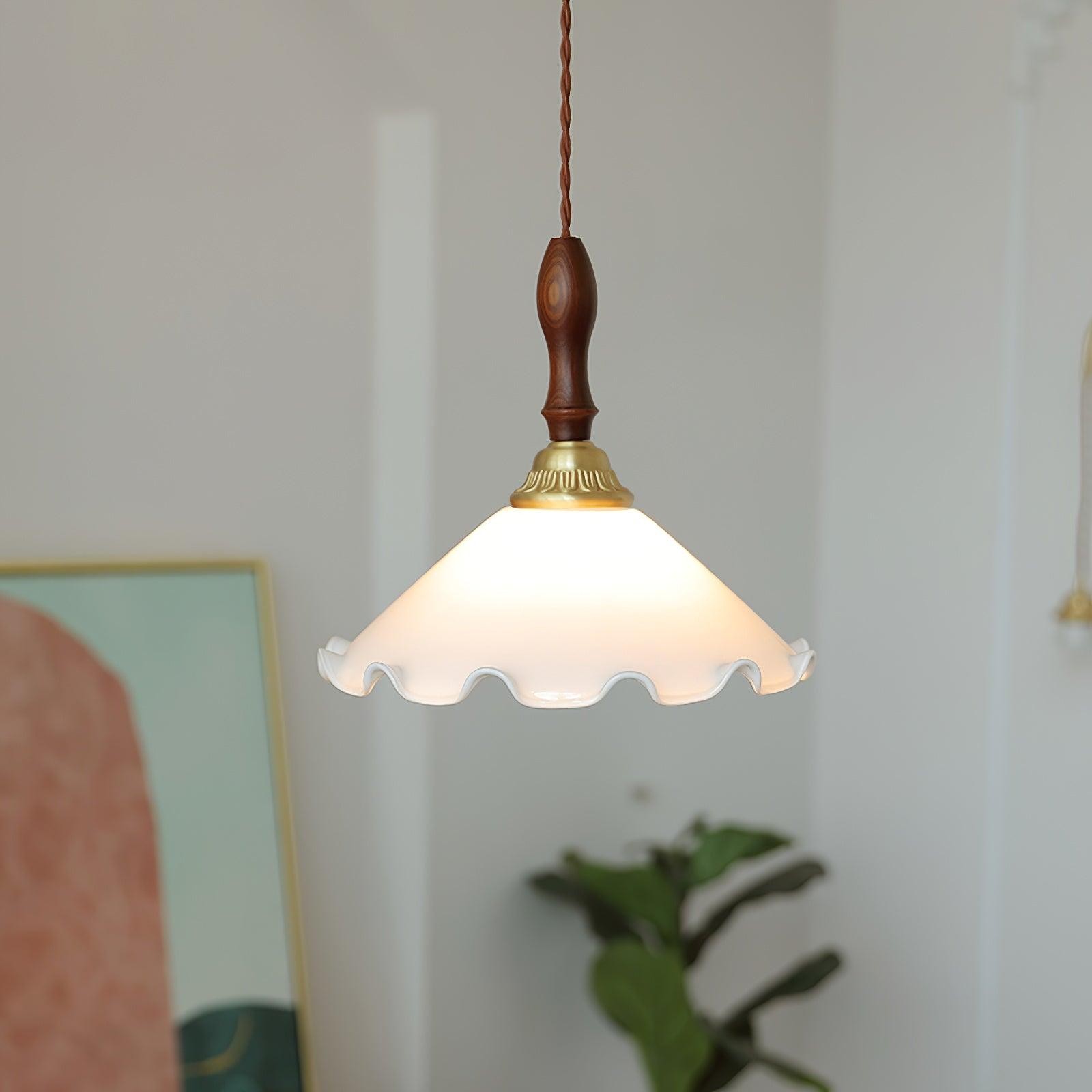 Melkachtige bloemen hanglamp HL708