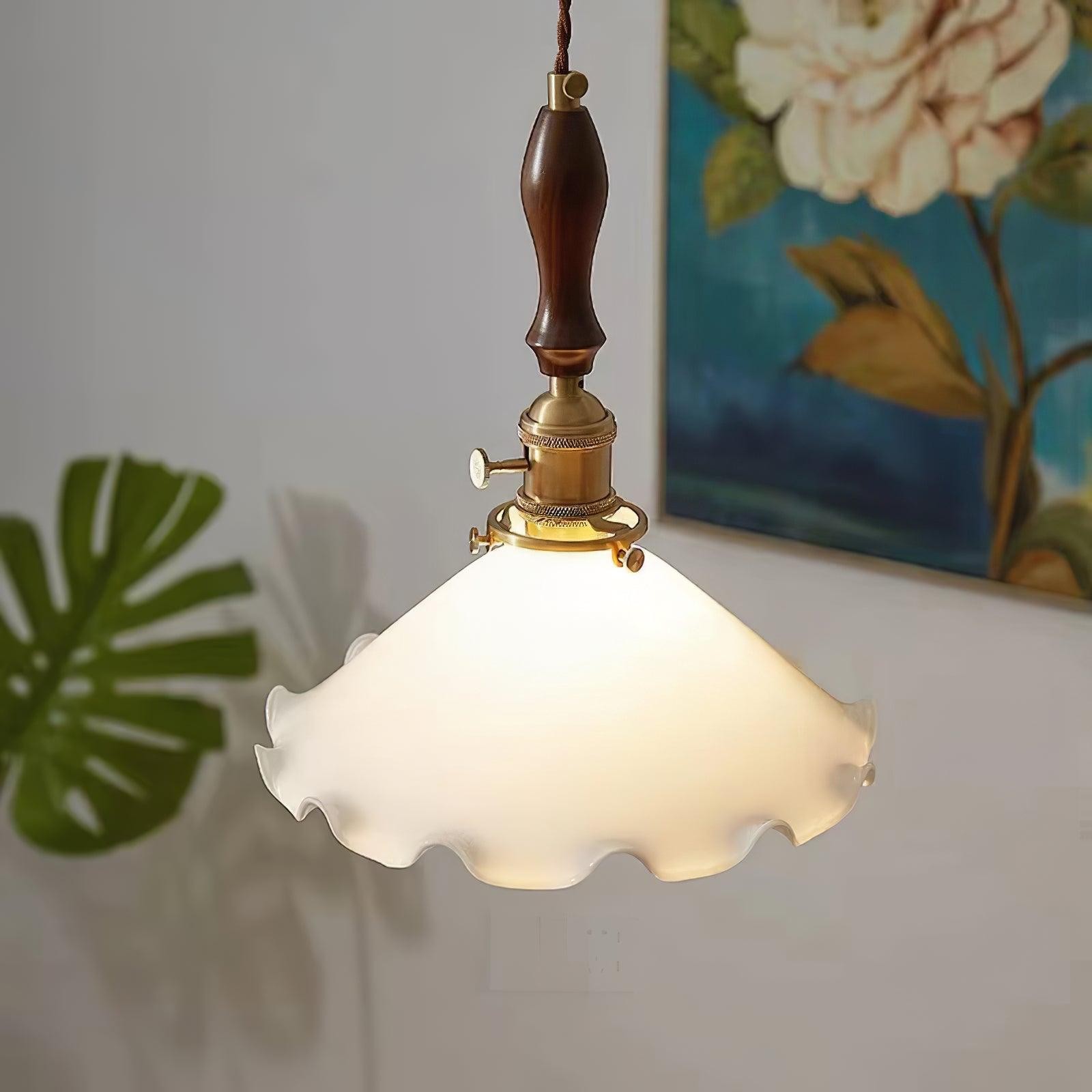 Melkachtige bloemen hanglamp HL708